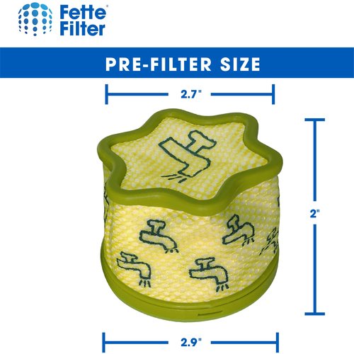Fette Filter - A9 Premium Vacuum Replacement Pre Filter Compatible with LG Vacuum Cleaner A9 Cord Zero Part # ADQ74774001 3 Pack