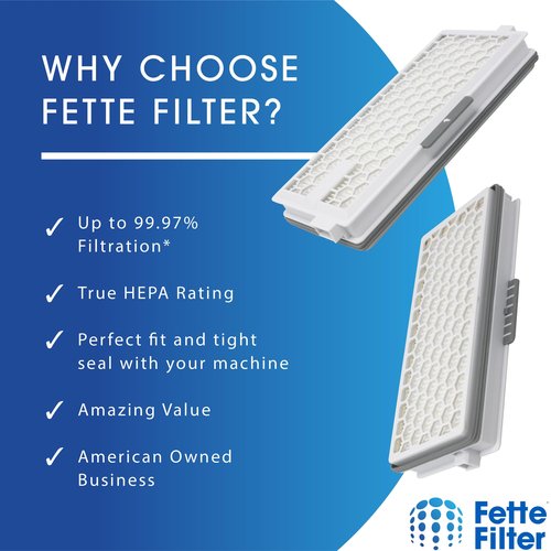 Fette Filter - HEPA Filters Compatible with Miele AirClean SF-HA 50 Filter for Model # S4, S5, S6, S8, S8000, S8999, S6000, S6999, S5000, S5999, S4000, S4999, Complete C2 & C3 (Pack of 4)