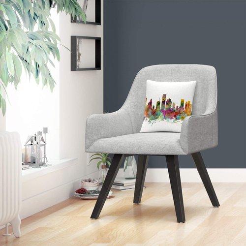 Trademark Fine Art Houston Texas Skyline by Michael Tompsett, 16x16 Decorative Throw Pillow