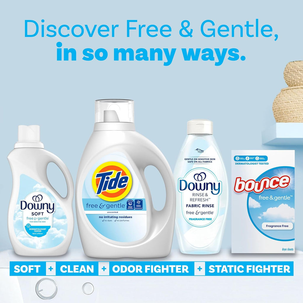Tide Free & Gentle Liquid Laundry Detergent - 64 Loads | 84 fl oz | Gentle Clean Formula
