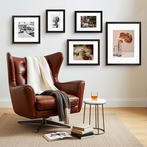 Frametory 11x14 Picture Frame - Display 8x10 Photos with Mat or 11x14 Without Mat, Shatter-Resistant Glass - Black