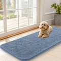 OLANLY Dog Door Mat - Absorbent Non-Slip Washable Mat for Muddy Paws | 47x20, Airy Blue