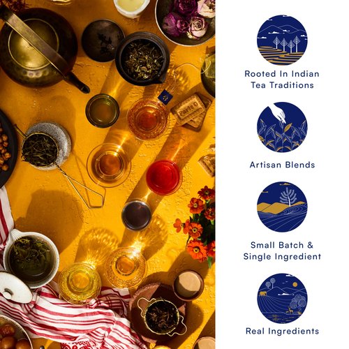 Herbs & Kettles Chai Gift Set | Masala Chai, Rose Cardamom Chai & Vanilla Lavender | Premium Loose Leaf Tea Collection | Elegant Tea Gift Box for Birthdays, Holidays & Special Occasions