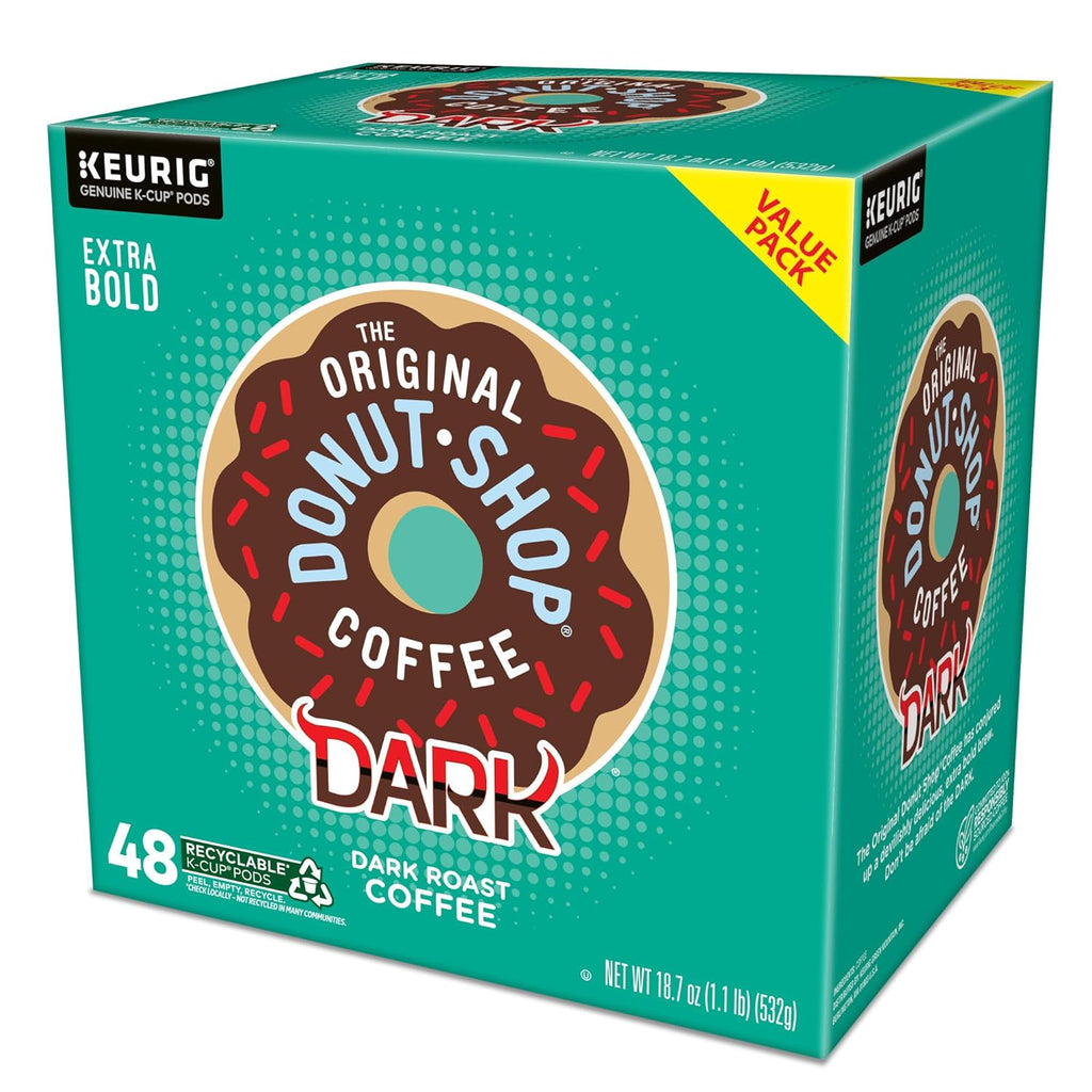 Original Donut Shop Coffee - Dark Roast K-Cup Pods | Single Serve, 48 Count for Rich Flavor