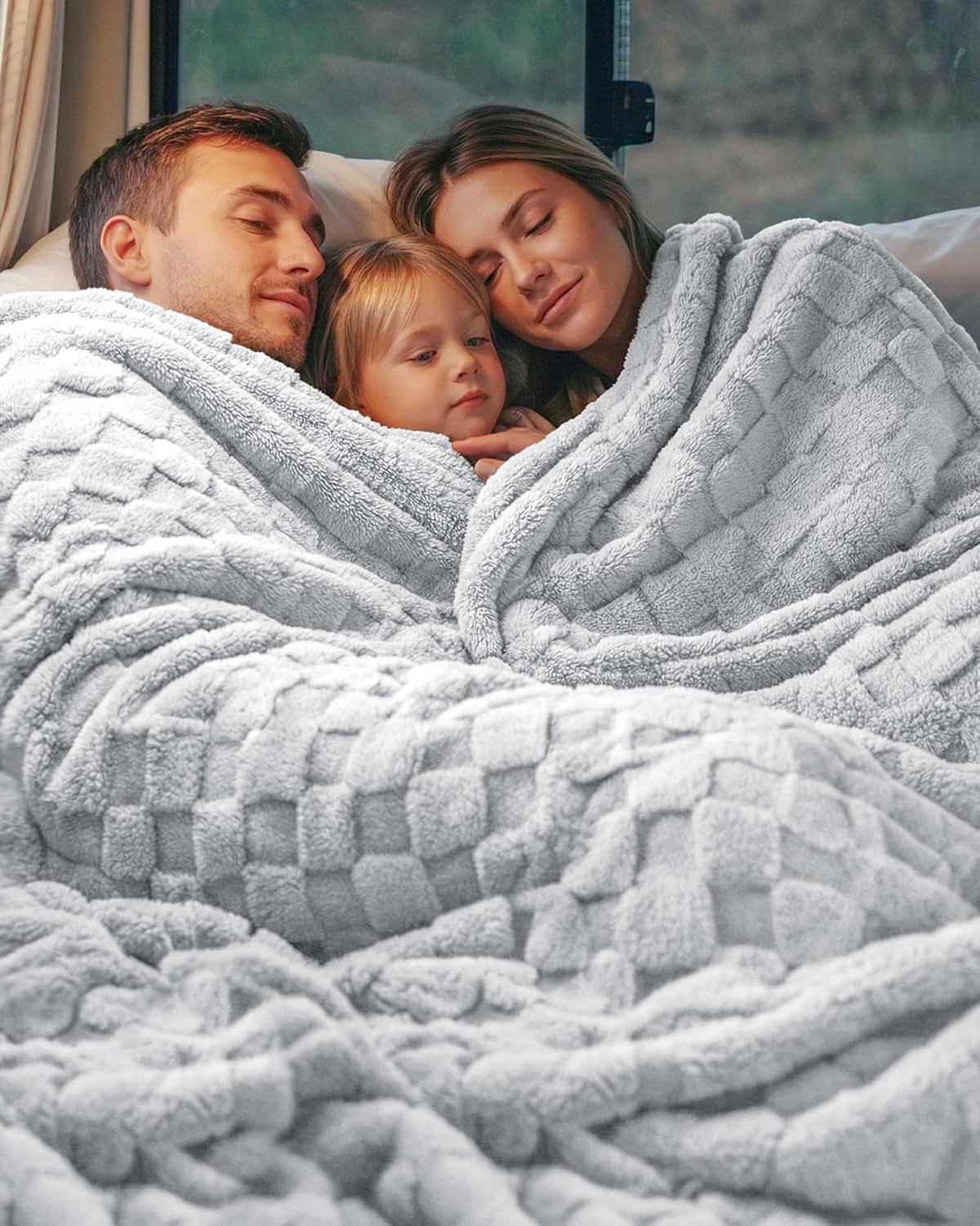 Utopia Bedding Cool Grey Checkered Fleece Throw Blanket - Soft Plush Cozy 50x60 Inches for Couch & Bed