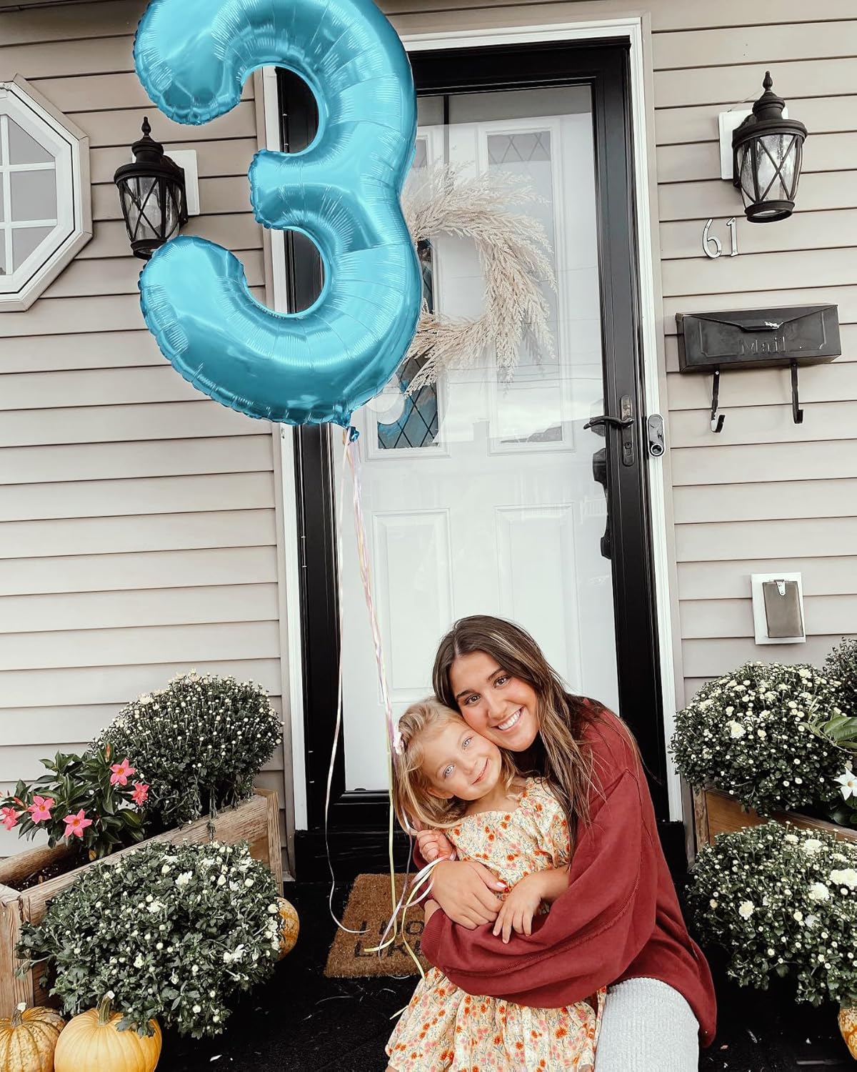 Pearlescent Blue 40-Inch Number Balloon - Perfect for Birthday Celebrations | Ideal for All Ages