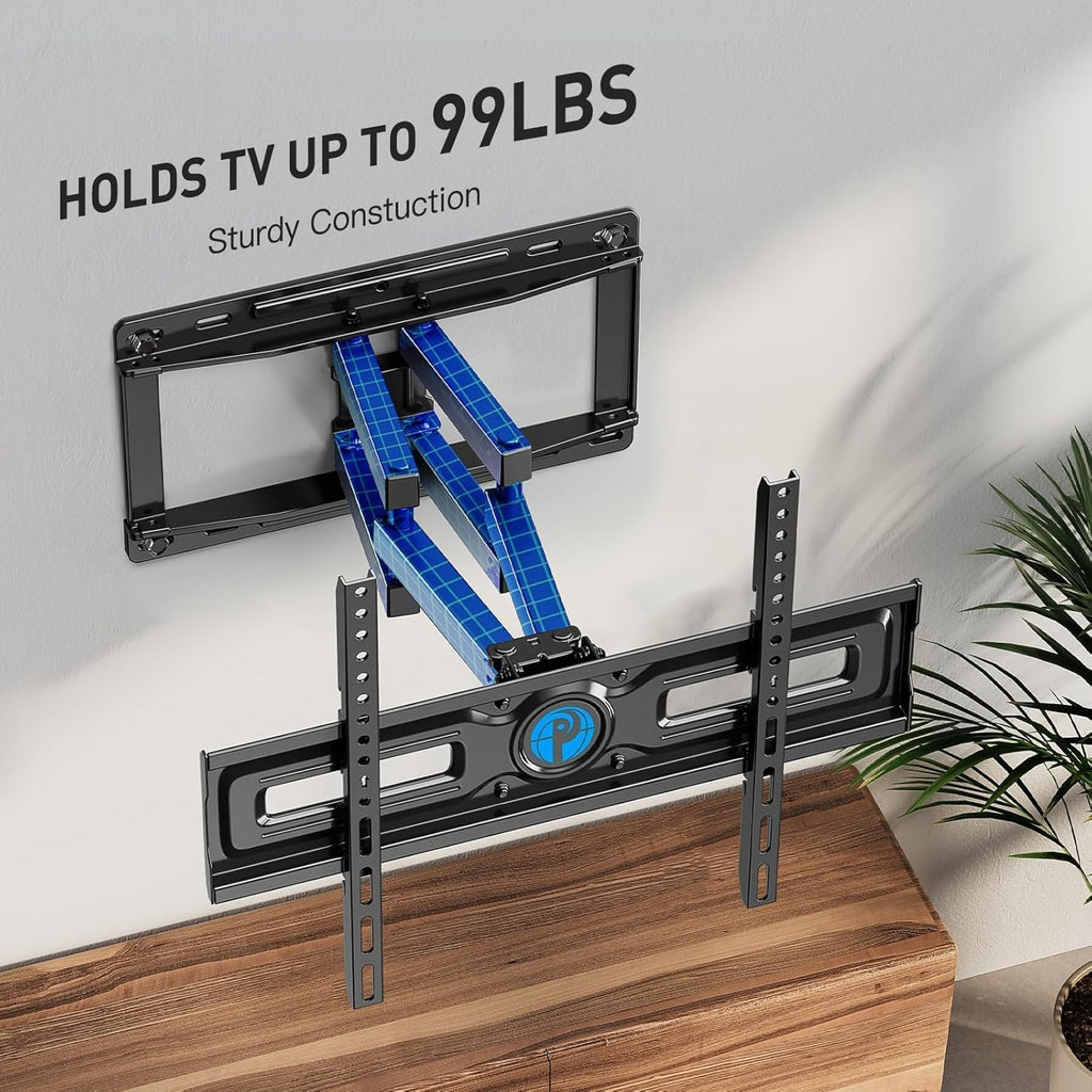 Pipishell Full Motion TV Wall Mount - Fits 26-65 Inch TVs Up to 99 lbs | Dual Arms, Swivel & Tilt