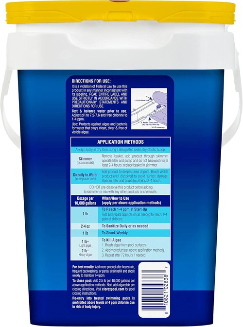 Clorox Pool&Spa All-in-One XtraBlue Chlorinating Granules - Kills Bacteria & Stops Algae, 6 lbs