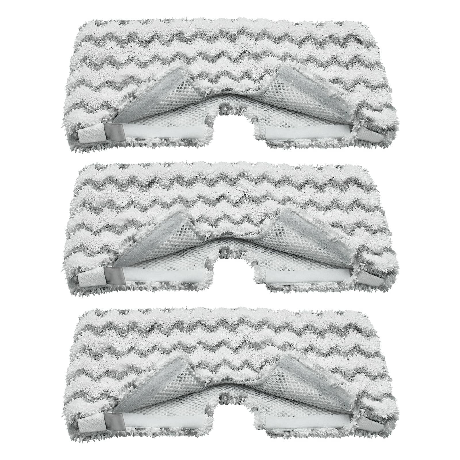 Steam Mop Replacement Pads for Shark S3500 Series S3501 S3601 S3501S S3601C S3550 S3801 S3901 S2901 Steam Pocket Mop,Microfiber Scrub Mop Pads for Deep Cleaning,Reusable and Machine-washable,3 Pack