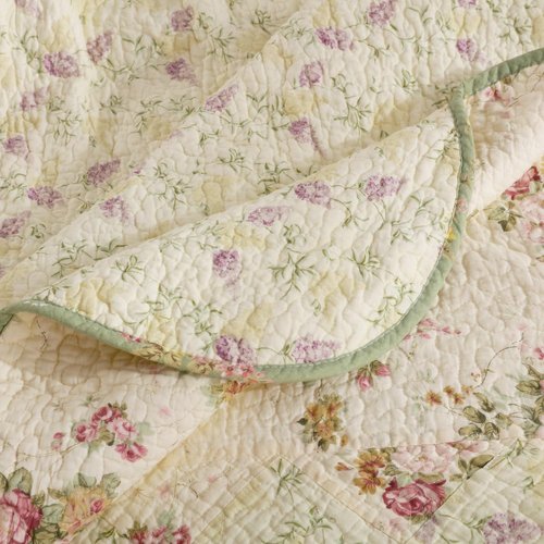 Greenland Home Bliss 100% Cotton Authentic Patchwork Throw Quilt, 1-Piece, 50 x 60 inches