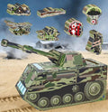 HEIPINIUYE Valentines Cards for Kids 3D Camo Tank Valentines Day Box for Kids Classroom School Gift Exchange Camouflage Army Party Supplies Valentine Mailbox with 35 Military Valentine Cards