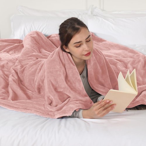 COZYTY Electric Blanket Full Size, Super Soft Cozy Upgraded Flannel Heating Blanket with 6 Heating Levels & 1-10 Hours Auto Off, Fast Heating & Overheat Protection, 72" x 84", Candy Pink