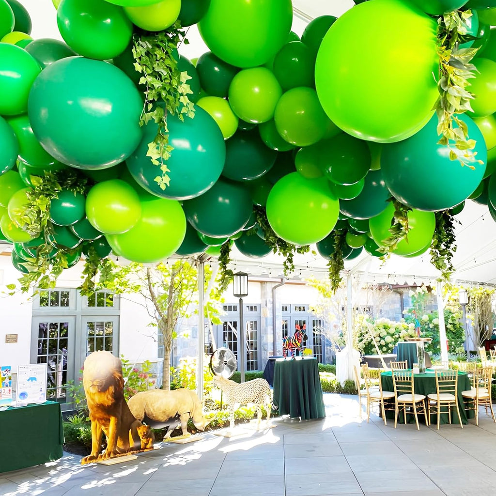 Voircoloria Green Balloons - 12-Inch Latex Balloons | 66-Pack for Graduation, Weddings, and Parties