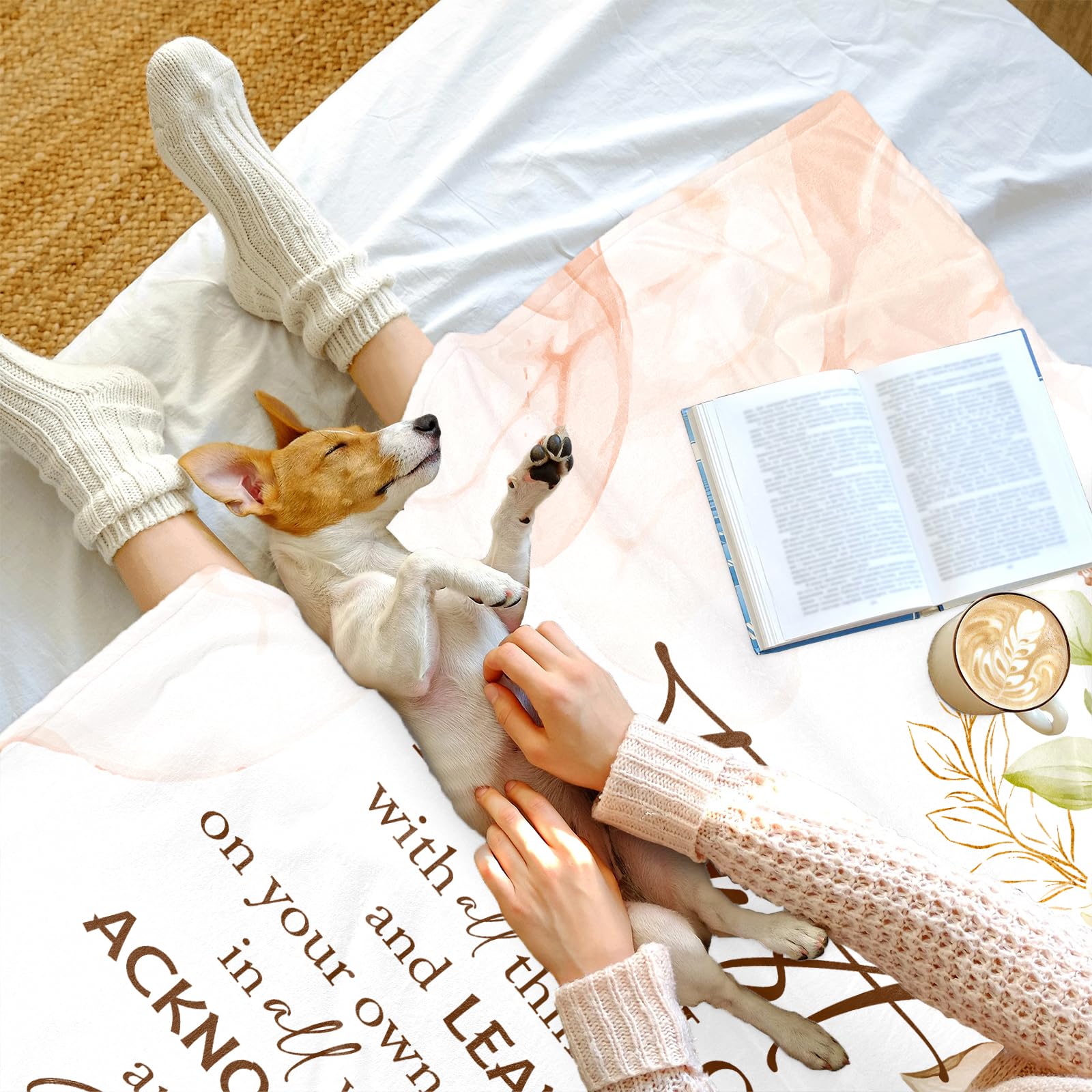 BDASWLY Christian Gifts for Women Blanket 60"x50" - Religious Gifts for Women- Inspirational Religious Birthday Gift - Baptism Confirmation Gift’s for Girls - Catholic Spiritual Gift for Woman