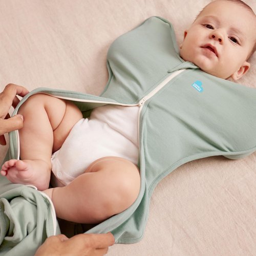 Love to Dream Swaddle, Baby Sleep Sack, Swaddle Up Self-Soothing Swaddles for Newborns, Get Longer Sleeps, Snug Fit Helps Calm Startle Reflex, Lite 0.2 TOG Sleep Sack,Olive, 8-13lbs.
