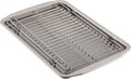 Circulon Bakeware Baking Sheet Set - 3-Piece Cookie Pan & Cooling Rack in Gray