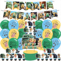 Cartoon Truck birthday party supplies, including cake topper, cupcake toppers, Banner, Latex Balloons,It is very suitable for boy's and girl Cartoon Truck Themed birthday party supplies.