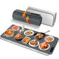 OcePor Warming Mat for Food,(XXL 36"x16") Electric Warming Tray,Extra Large Food Warmer Mat,Warming Pads for Food,Portable Heating Mat for Buffet,Parties,Buffets Party (Gray + Heat Insulation Pad)