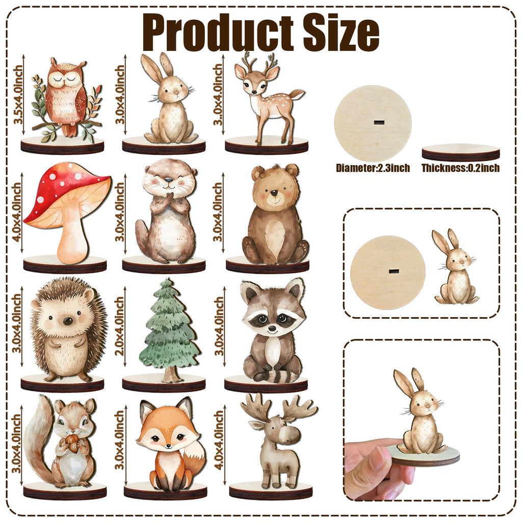 Woodland Baby Shower Decorations 12Pcs Woodland Centerpieces for Table Decorations