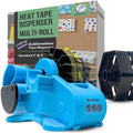 Echomerx Tape Dispenser - Multi-Roll Heat Resistant for Sublimation & Cricut | Fits 1" & 3" Tapes, Blue