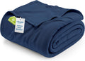 Utopia Bedding Knit Blanket - Soft Lightweight Jersey Queen Size (90x90 Inches) - Navy Color for Bed & Couch