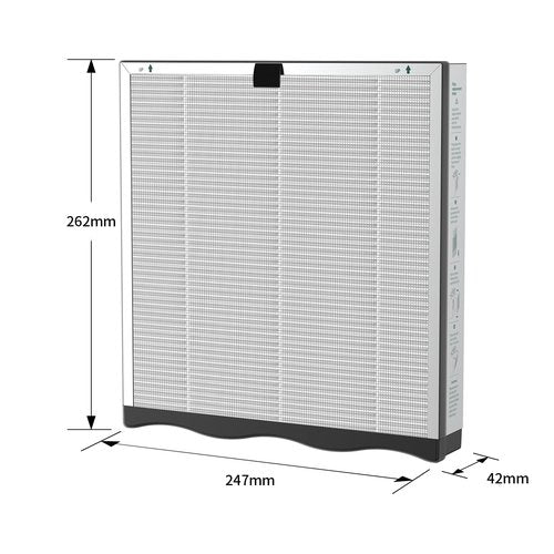 Jafanda True HEPA 13 Replacement Filter for JF239 & JF268, 3-in-1 High Efficiency, Activated Carbon Removes Dust, Allergens & Odors, 1 Pack, White