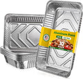 Extra Heavy Duty Aluminum Pans by [Brand Name] - 21x13 Full Size Disposable Baking Pans | 10 Pack for Cooking & Roasting