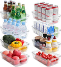 Lifewit Refrigerator Organizer Bins - 8-Piece Clear Storage Set for Kitchen & Pantry | BPA-Free Safety Design
