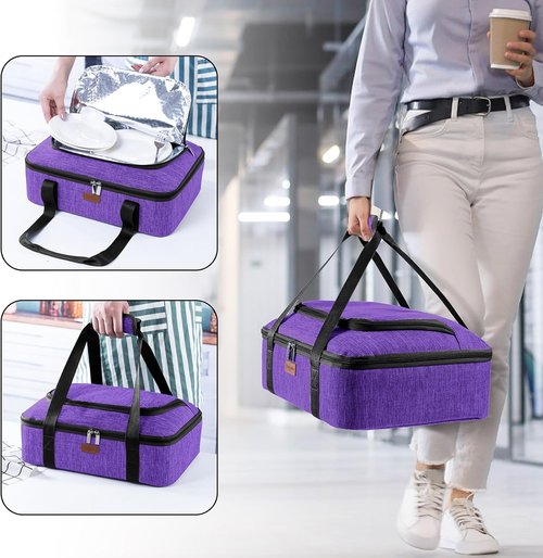 BAGSPRITE Insulated Casserole Carrier - Keeps Food Hot or Cold | Fits 9" x 13" Baking Dish