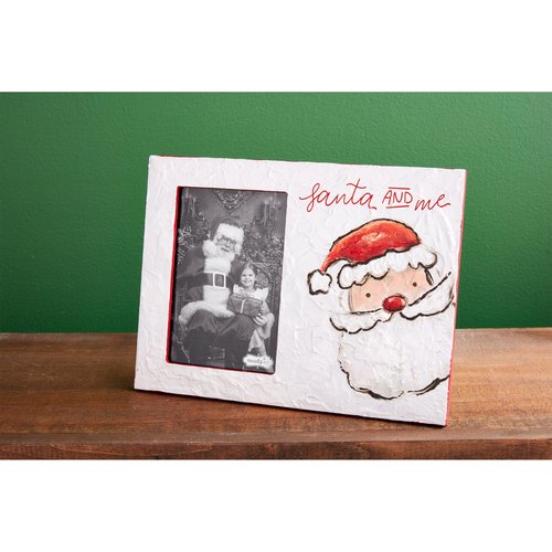Mud Pie Santa And Me Painted Frame; 7 1/2" x 8 1/2"