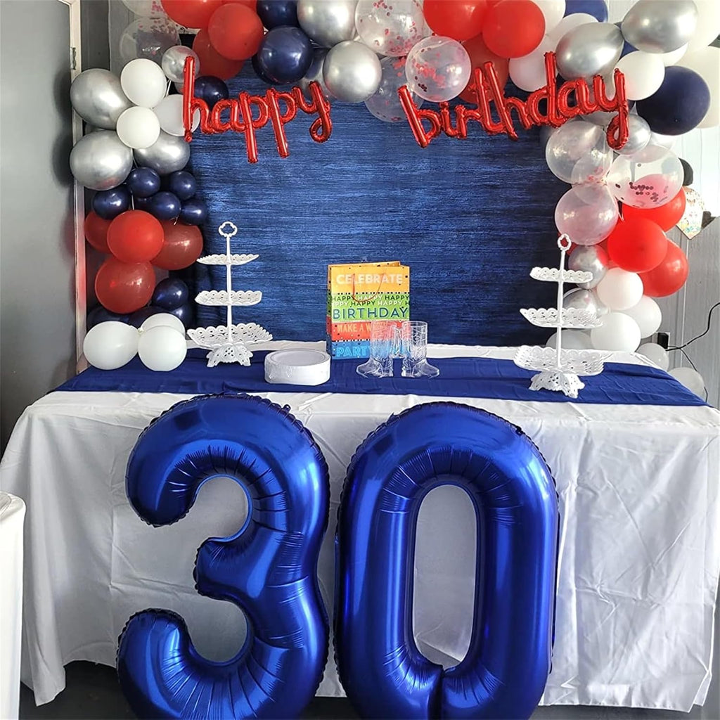 Skiennix Navy Blue Number 3 Balloon - 40In Large Foil Balloon for 3rd Birthday Party Decor