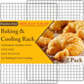 Skiennix Cooling Racks - Heavy Duty Stainless Steel Wire Racks for Baking & Grilling | 11.65''x16.85'' Silver