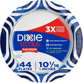 Dixie Ultra Large Paper Plates - 10 Inch, 44 Count | Heavy Duty, Microwave-Safe & Soak-Proof