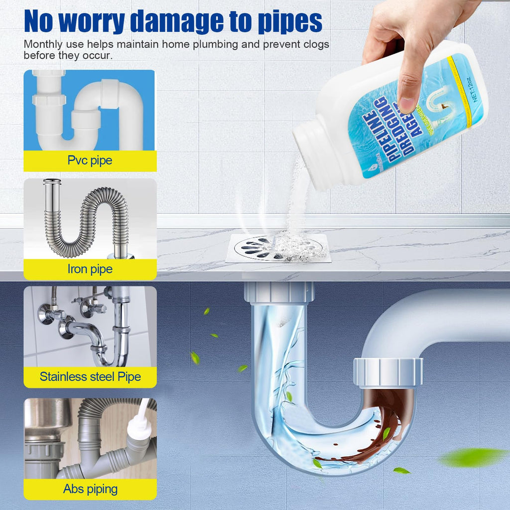 Pipeline Dredging Agent, Drain Clog Remover, Powerful Sink Drain Cleaner for Bathroom and Kitchen Sink Pipe Unclog (1PCS)