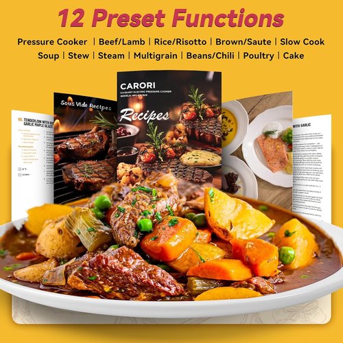 Instant Pot Electric Pressure Cooker - 6 Quart Silver Non-Stick Pot with 12 Preset Functions & Touchscreen