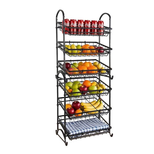 Lihou PapaQ Stackable Candy Display Rack|Stackable Candy Organizer|Multi-Function Snack Rack&Shelf for Chips |Perfect Display Solution for Stores (Black, Large)
