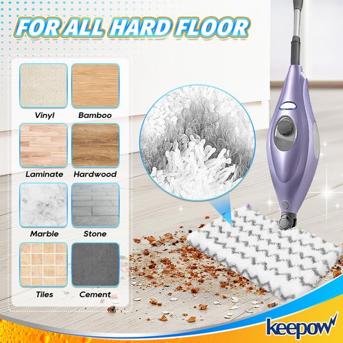 KEEPOW 5 Pack S3501 S3601 Steam Mop Replacement Pads Compatible with Shark S3500 Series S3501 S3601 S3550 S3901 SE450 S3801CO S3601D S2901 Steam and Scrub Pocket Mop Steamer Pads Washable