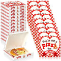 Fullhawl 50 Pcs Valentine‘s Day Heart Mini Pizza Box Square Cardboard Pizza Box Small Cookie Boxes for Valentine Celebrations Party Favors Birthdays Weddings, (5.1 x 5.1 x 0.78 Inches)