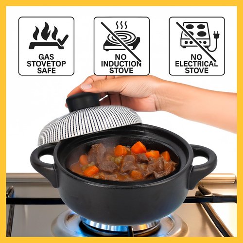 Captain Cranberry Small Japanese Donabe Pot Set for 1-2 people (5-piece, 50.7oz with lid), Small Donabe Claypot, Clay Cooking Pots, Earthenware, Korean Stone Pot, Casserole Claypots, Chinese Stew