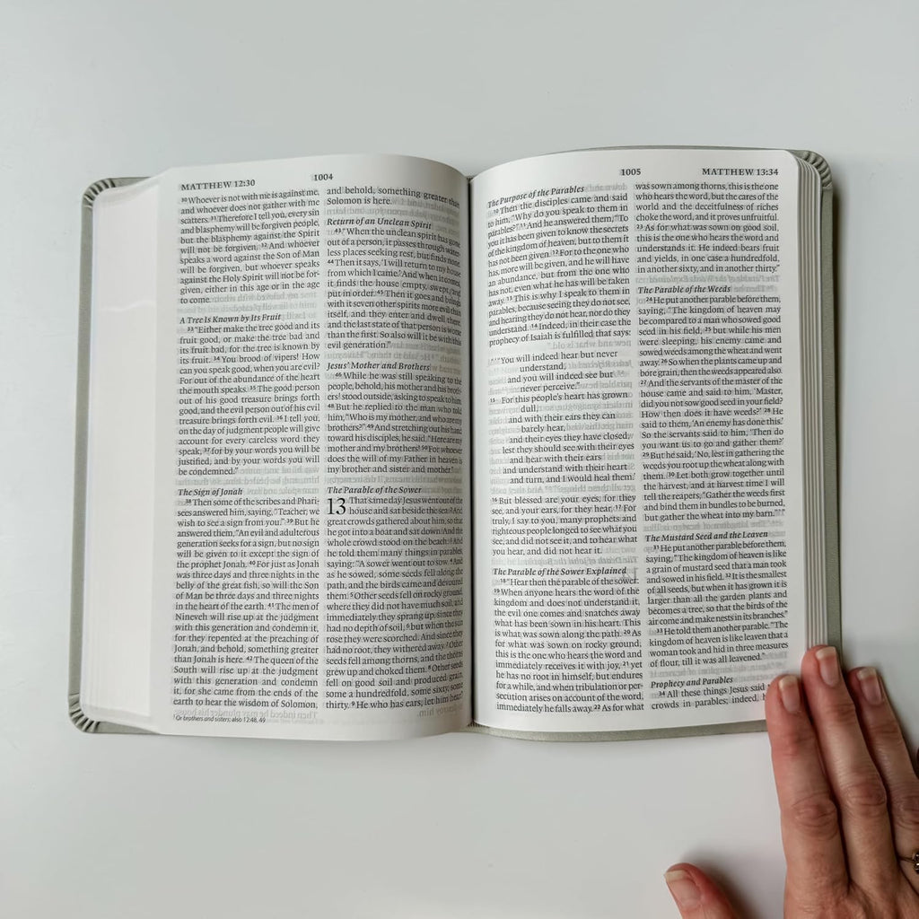 River Stone Personalized ESV Large Print Bible - Custom Hand Lettered Name Cover | Flourish Design
