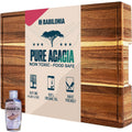 Acacia Cutting Board for Kitchen 19.7 x 12.2 Inch (ExtraThick 1.6") Non Toxic Wood Chopping Board for Meat, Cheese, Wooden Charcuterie Boards with Handle, Hardwood Butcher Block (Oil & Plate Included)