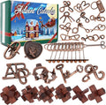 Advent Calendar 2025 - Christmas Countdown Gift Box with 24 Brain Teaser Puzzles for All Ages