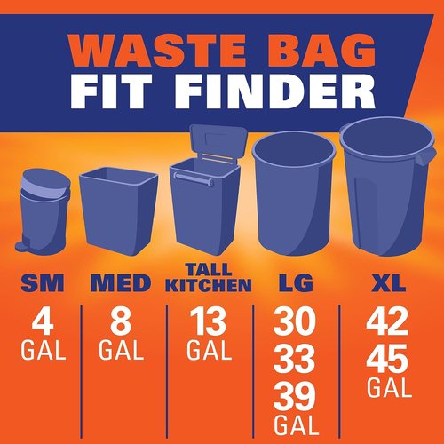 Hefty Medium Trash Bags - Watermelon Scented | 8 Gallon, 26 Count for Odor Control