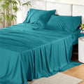 Bedsure Cooling Bed Sheets - Rayon from Bamboo, Breathable & Soft | Full Size, Deep Pocket Up to 16 Inches, Turquoise