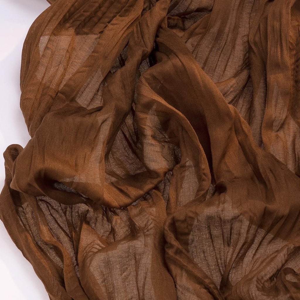 Socomi 3-Piece Brown Coffee Cheesecloth Table Runner - Boho Rustic 120 Inch for Weddings & Events