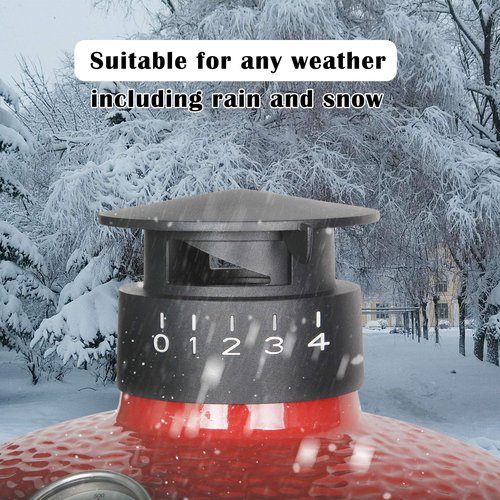 Umbrella Cast Aluminum Cap Fits for Kamado Joe Classic & Big Joe Series ，Replacement for Kamado Joe Dual Function Metal Chimney Top Kamado Joe Replacement Parts
