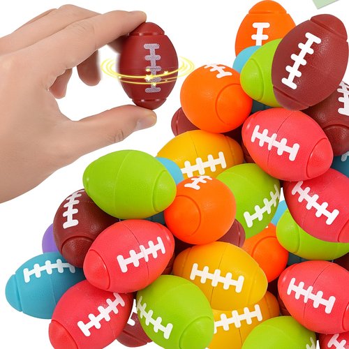 24 PCS Valentines Day Cards for Kids School with Mini Football Fidget Spinner Party Favors,Exchange Cards for Boys Girls Classroom Prizes Return Gifts for Kids Birthday Party Favors.