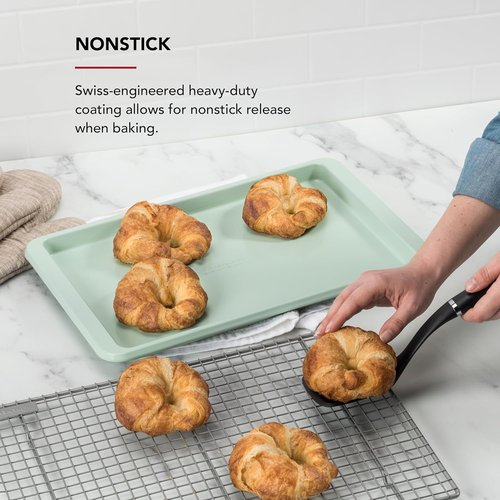 KitchenAid Nonstick Baking Sheet - 10x15in Aluminized Steel in Pistachio Color