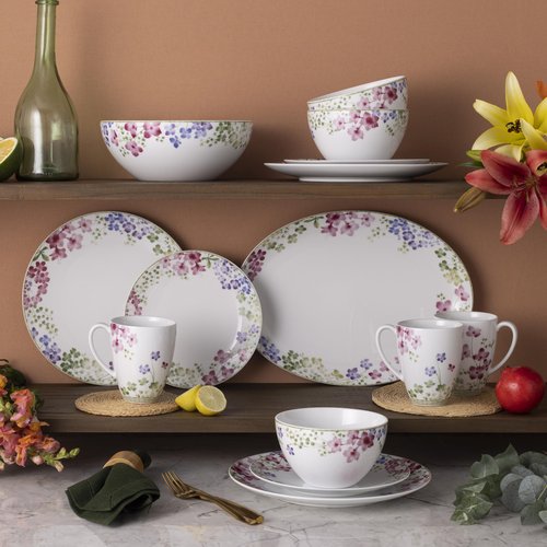 Noritake Bloomington Road Colorful Set of 4 Dinner Plates, 10-1/2"