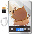 hito Food Scale 33lb Digital Kitchen Scale Rechargeable Waterproof Weight Grams and oz 1g/0.1oz Precise, for Weight Loss, Cooking and Baking, Ash Silver